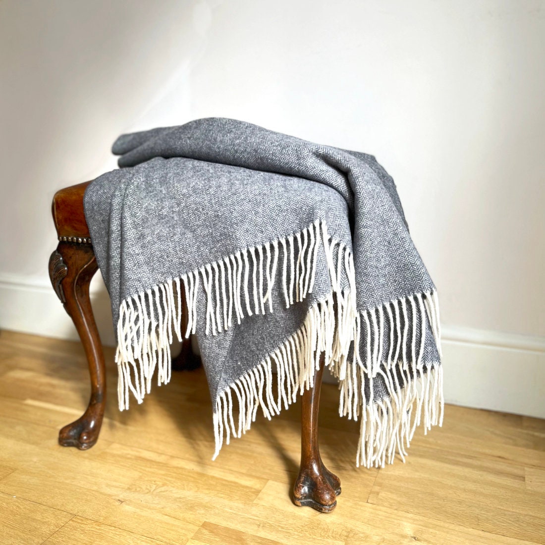 Graphite Cashmere and Merino wool Throw