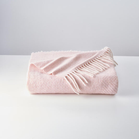 Merino Wool blend Blanket Powder Pink