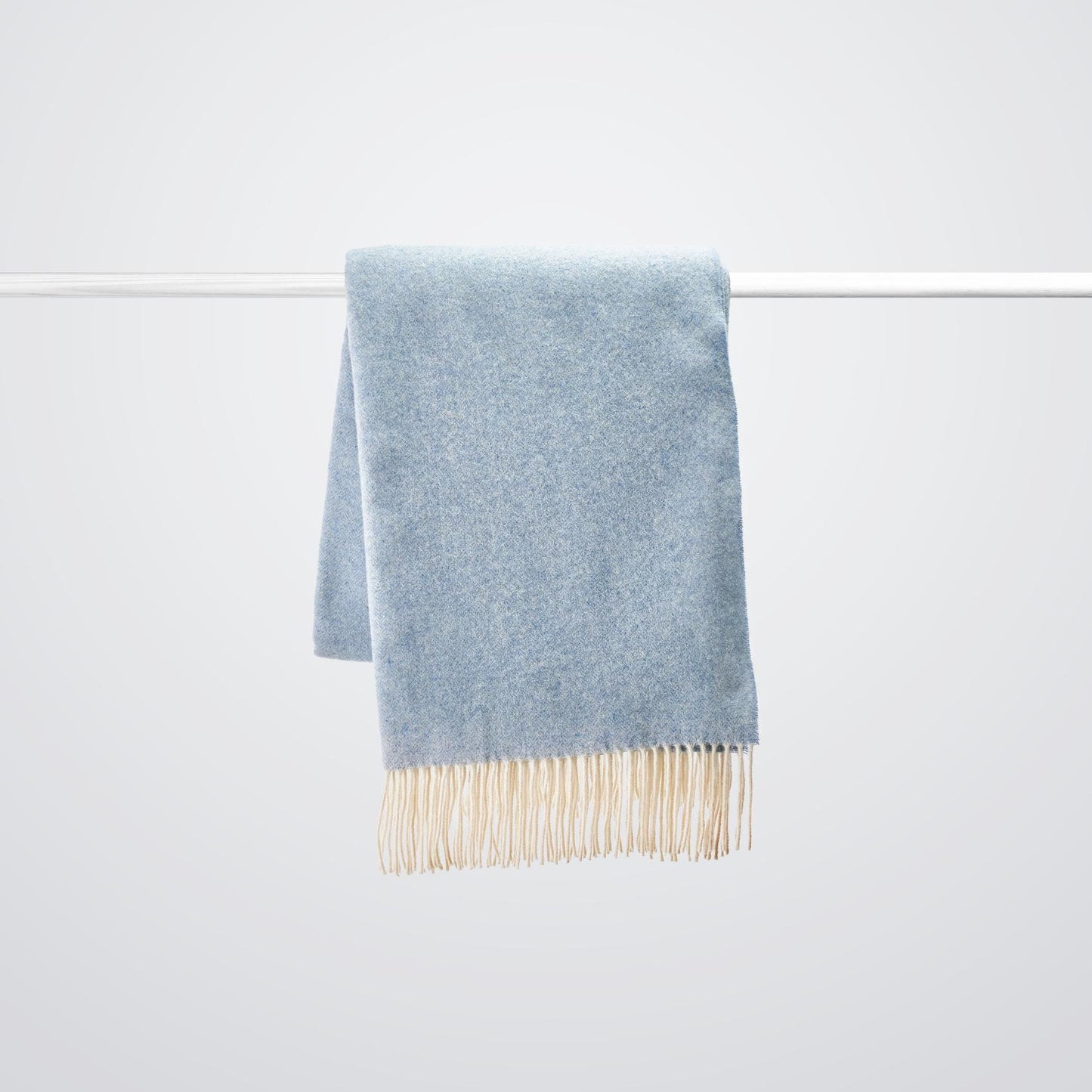 Ocean Blue Cashmere and Merino wool Throw