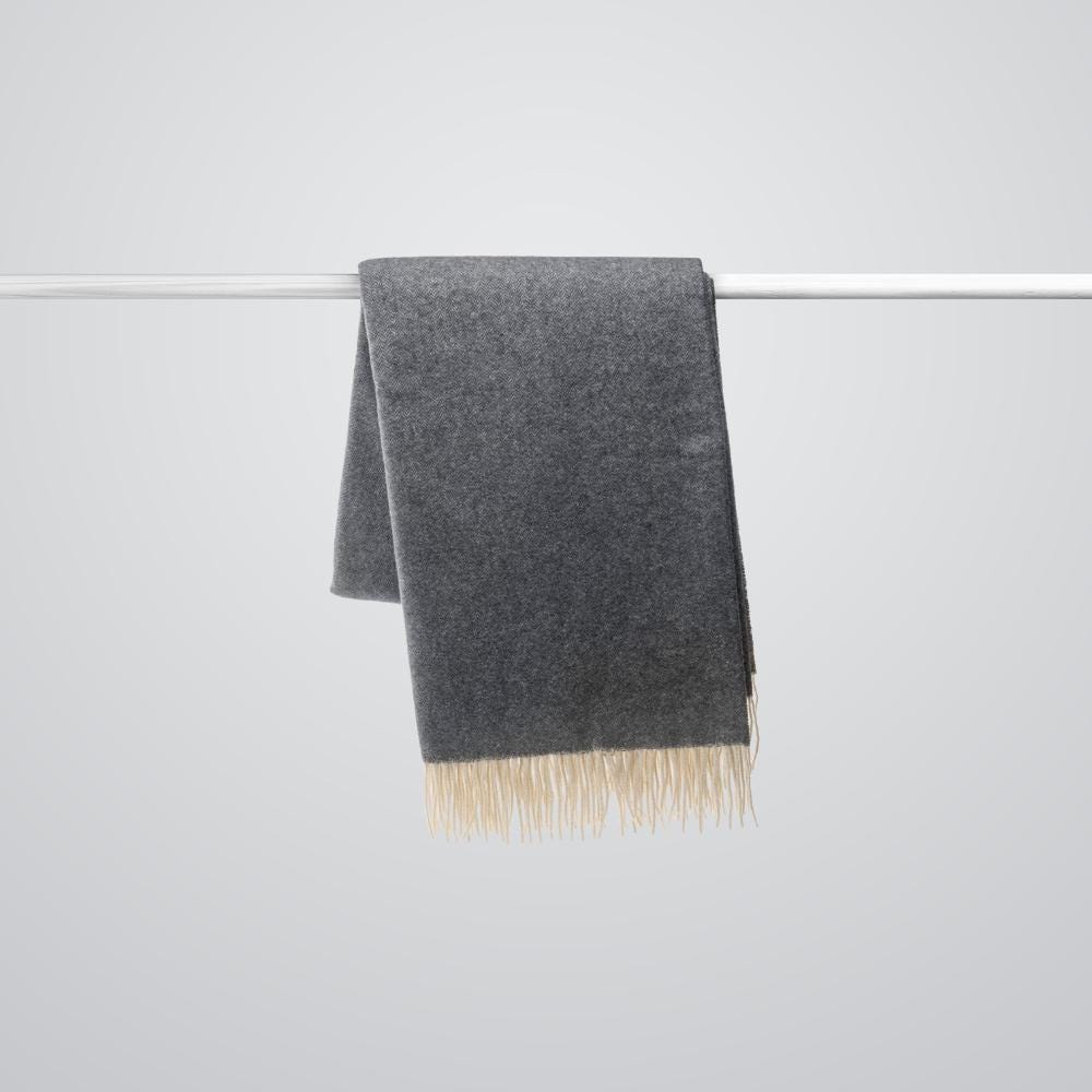 Graphite Cashmere and Merino wool Throw