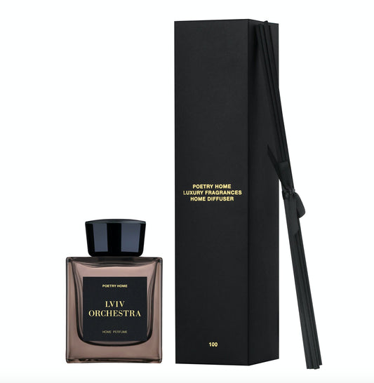 Reed Diffuser in Glass Bottle Home Fragrance Woody Leather - Lviv Orchestra