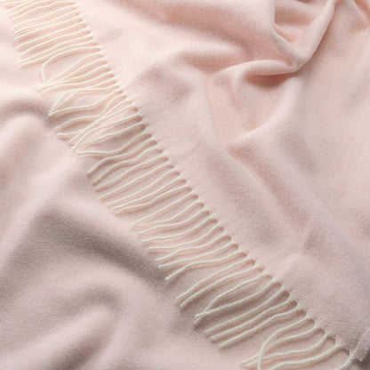 Blush Pink Cashmere and Merino wool Throw