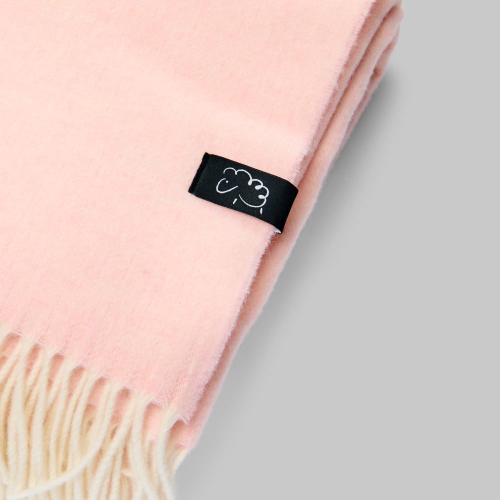 Blush Pink Cashmere and Merino wool Throw