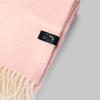 Blush Pink Cashmere and Merino wool Throw