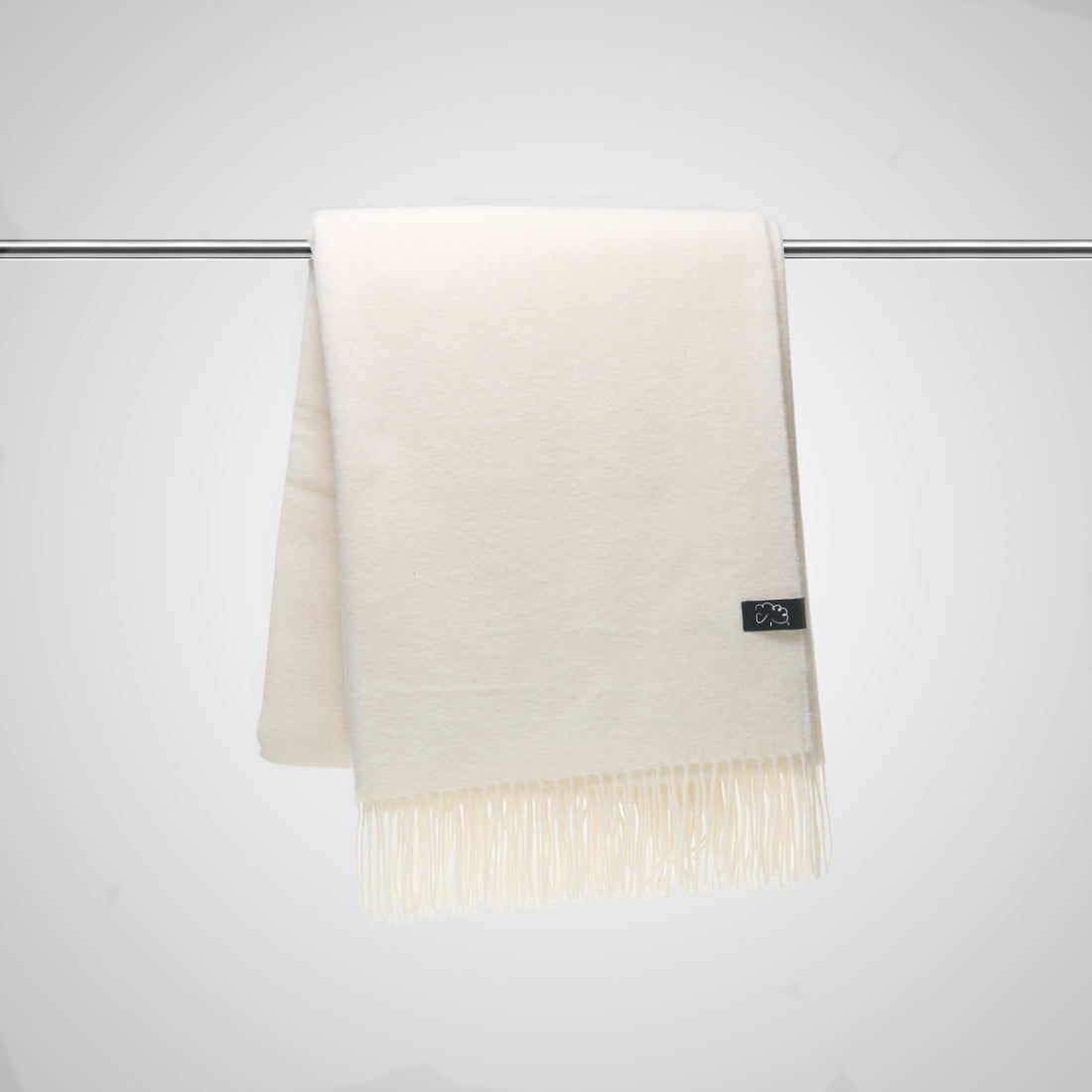 Ivory Cream Cashmere and Merino wool Blanket