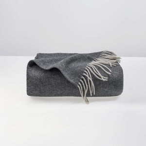 Graphite Cashmere and Merino wool Throw