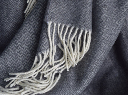 Graphite Cashmere and Merino wool Throw