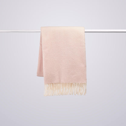 Blush Pink Cashmere and Merino wool Throw