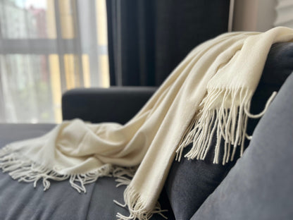 100% wool warm and gorgeous blanket Cashmere and Merino blend