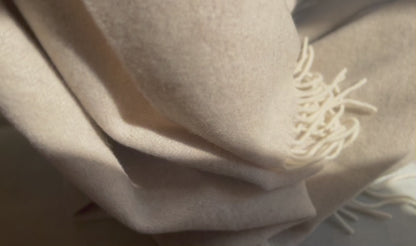 Soft and Light our Cashmere and Merino blend blankets are made with love for your home