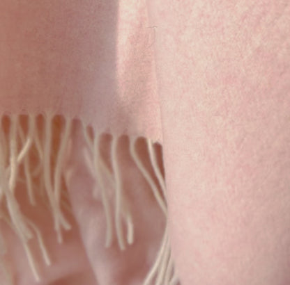 Blush Pink Cashmere and Merino wool Throw